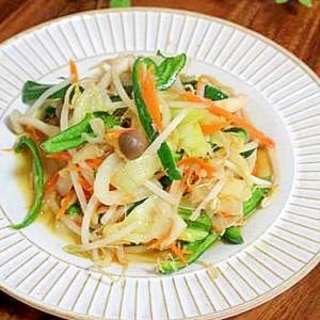 ツナ缶でシャキシャキ野菜の中華炒め